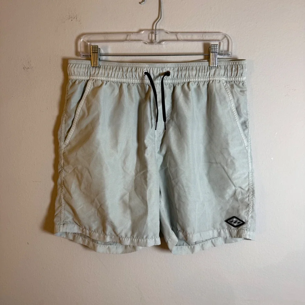 Billabong All Day Layback Board Shorts Mens Medium Light Green Swim Trunks Mesh